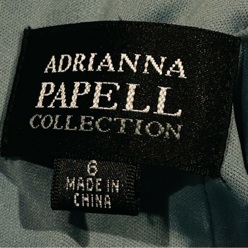 Adrianna Papell silver icy blue jeweled beaded cocktail party dress size 6 - Picture 4 of 6